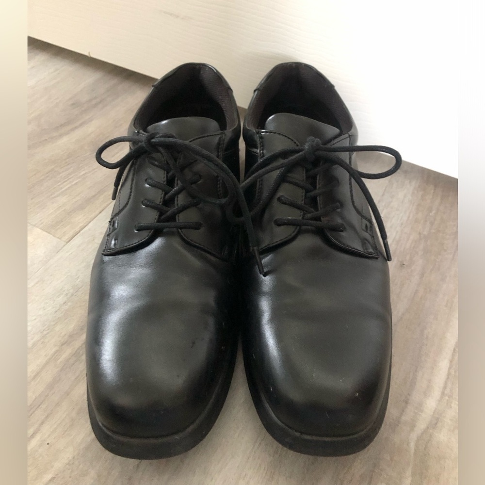 Black Men's Lace-Up Derby Work Slip Reistant Shoes | Size 12